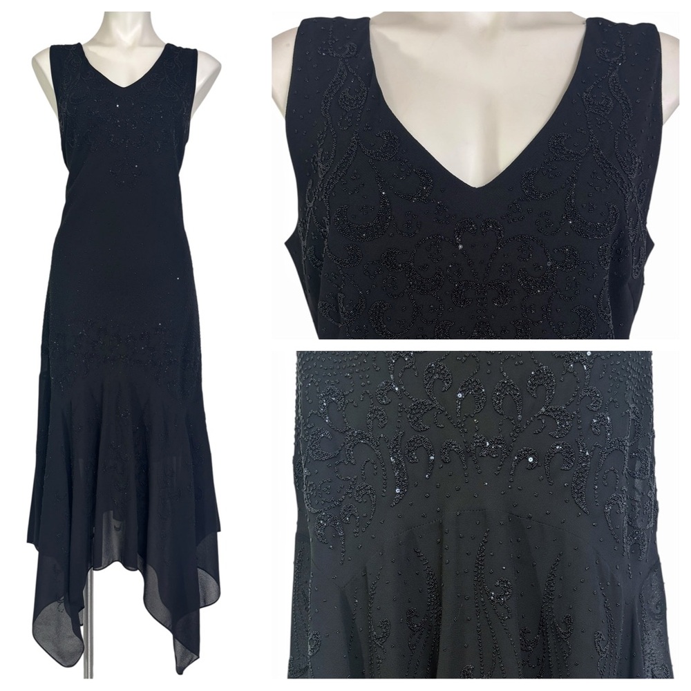 Elegant Black Asymmetrical Dress